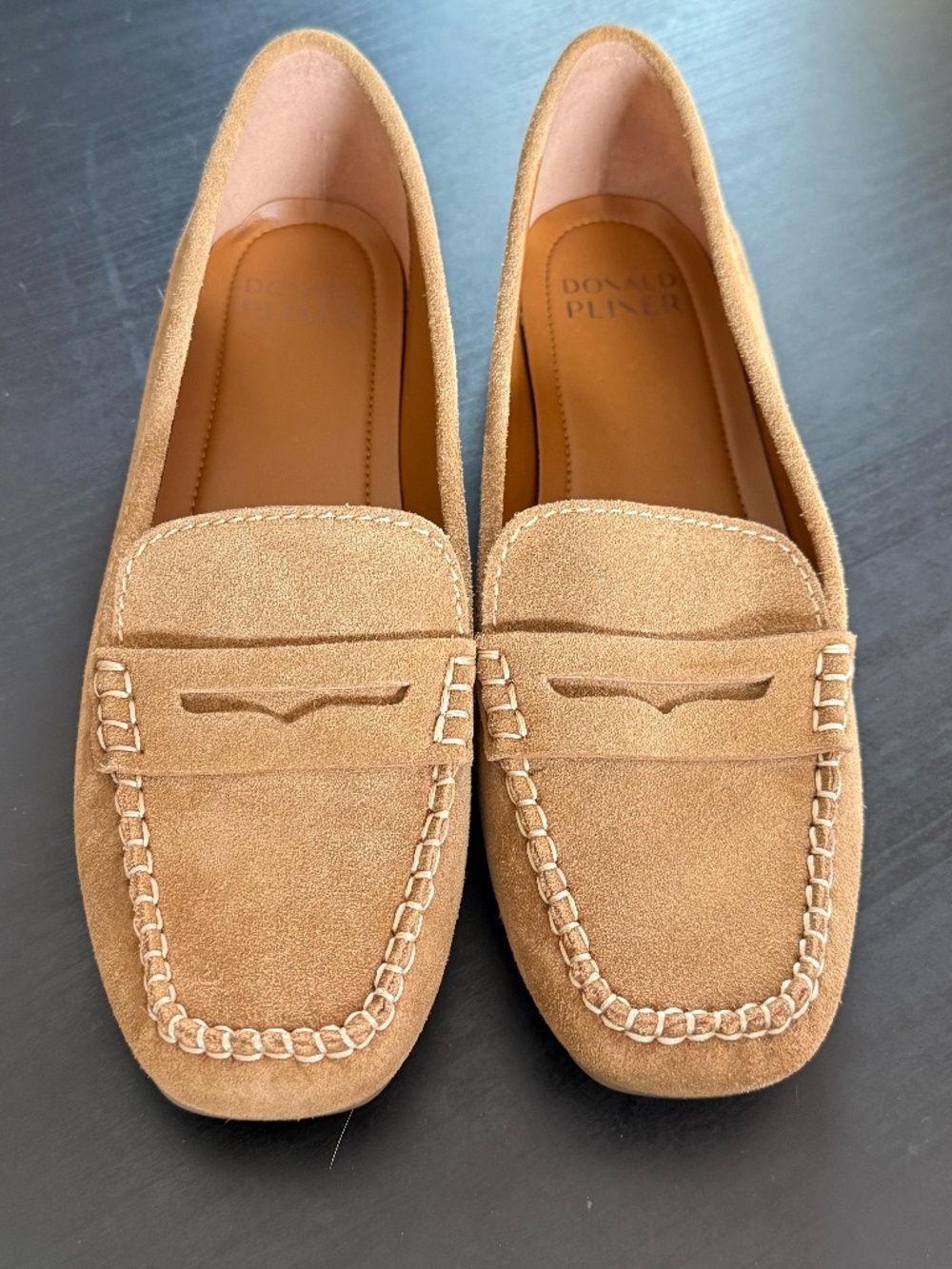 Donald J. Pline, "Binah" Leather Penny Loafers.  Women's size 9.5